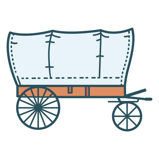 Old cart color stroke png svg design for t