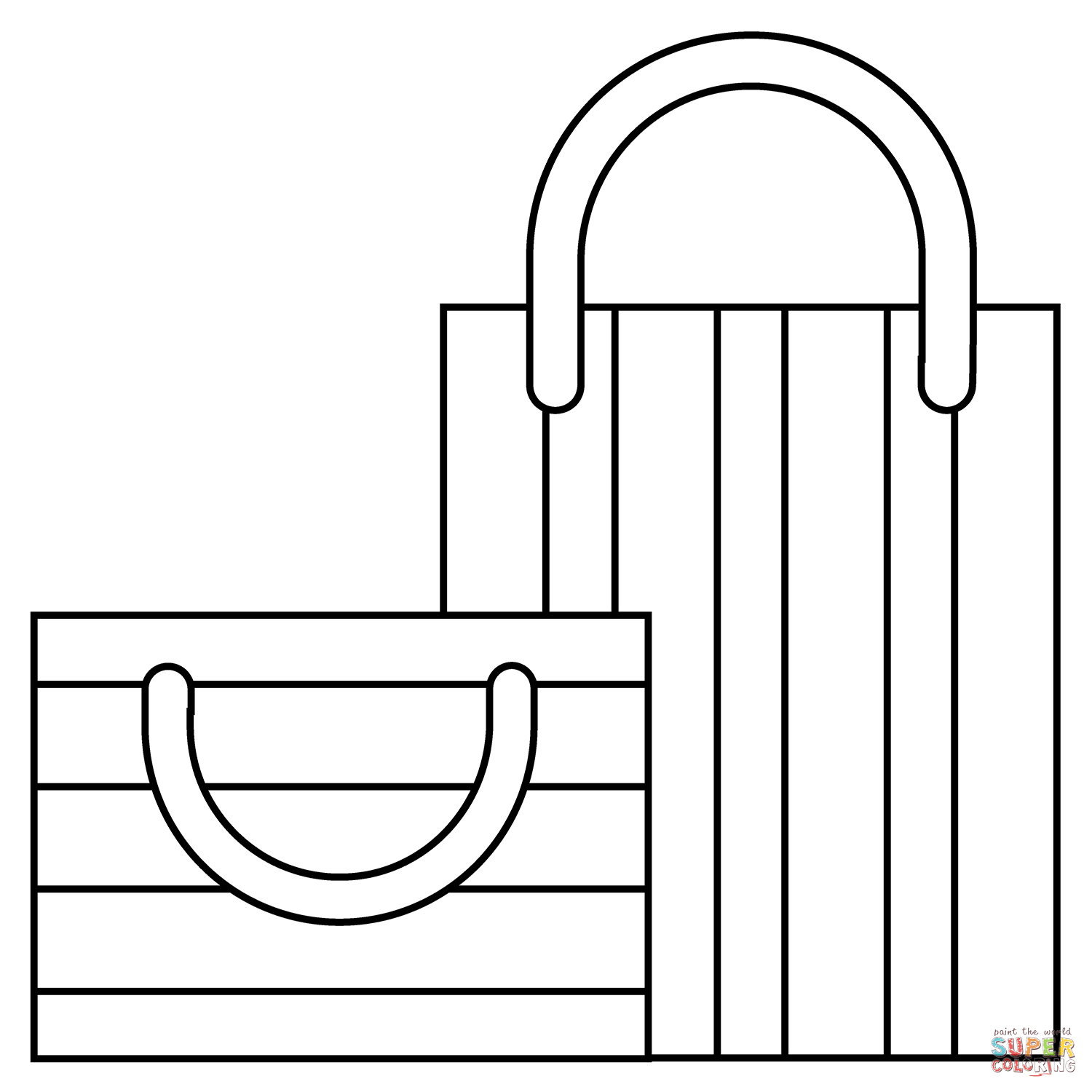 Shopping bags emoji coloring page free printable coloring pages