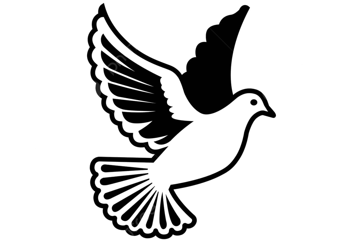 Black icon white dove symbol of peace bird element concept vector bird element concept png and vector with transparent background for free download