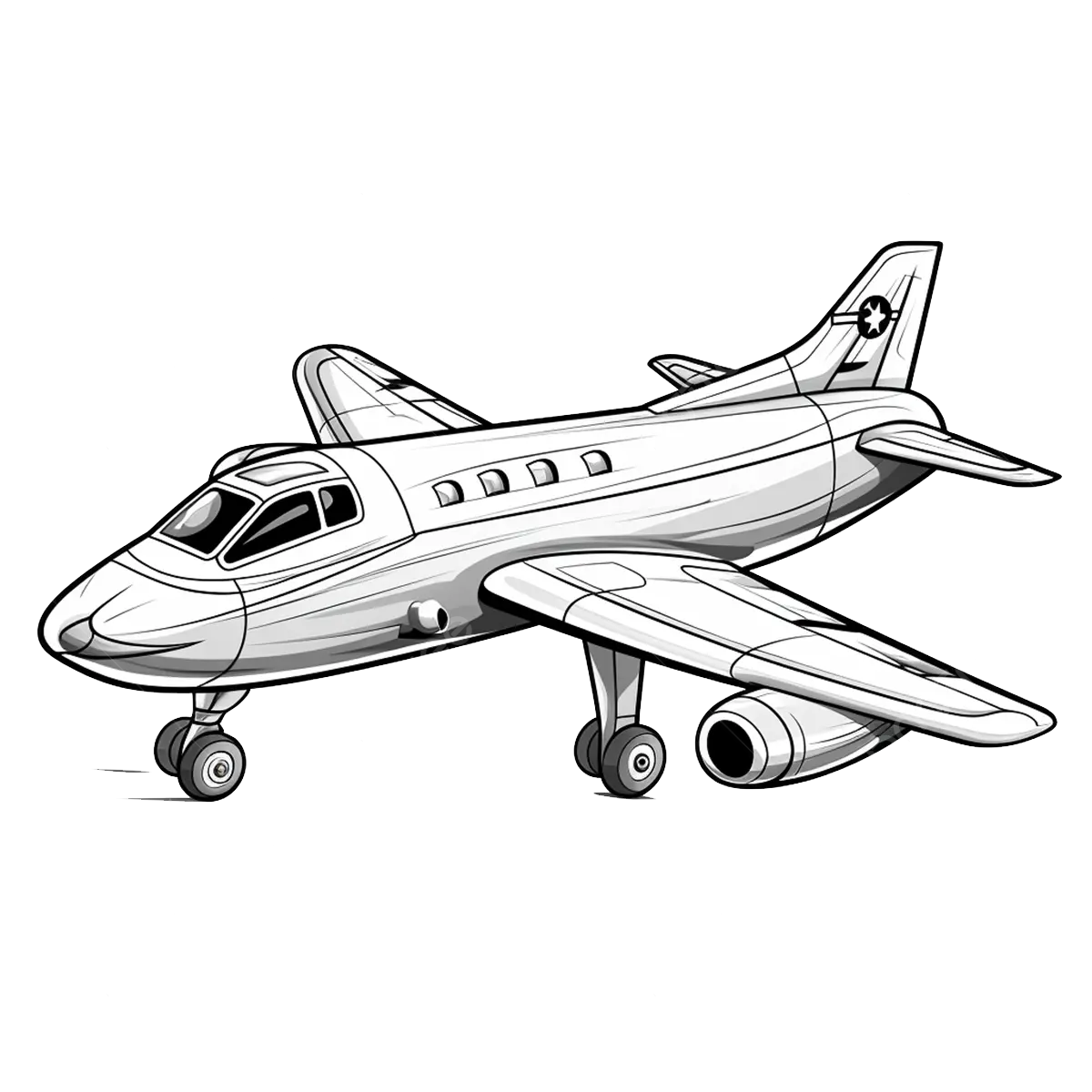 Plane black and white plane black and white color book png transparent clipart image and psd file for free download