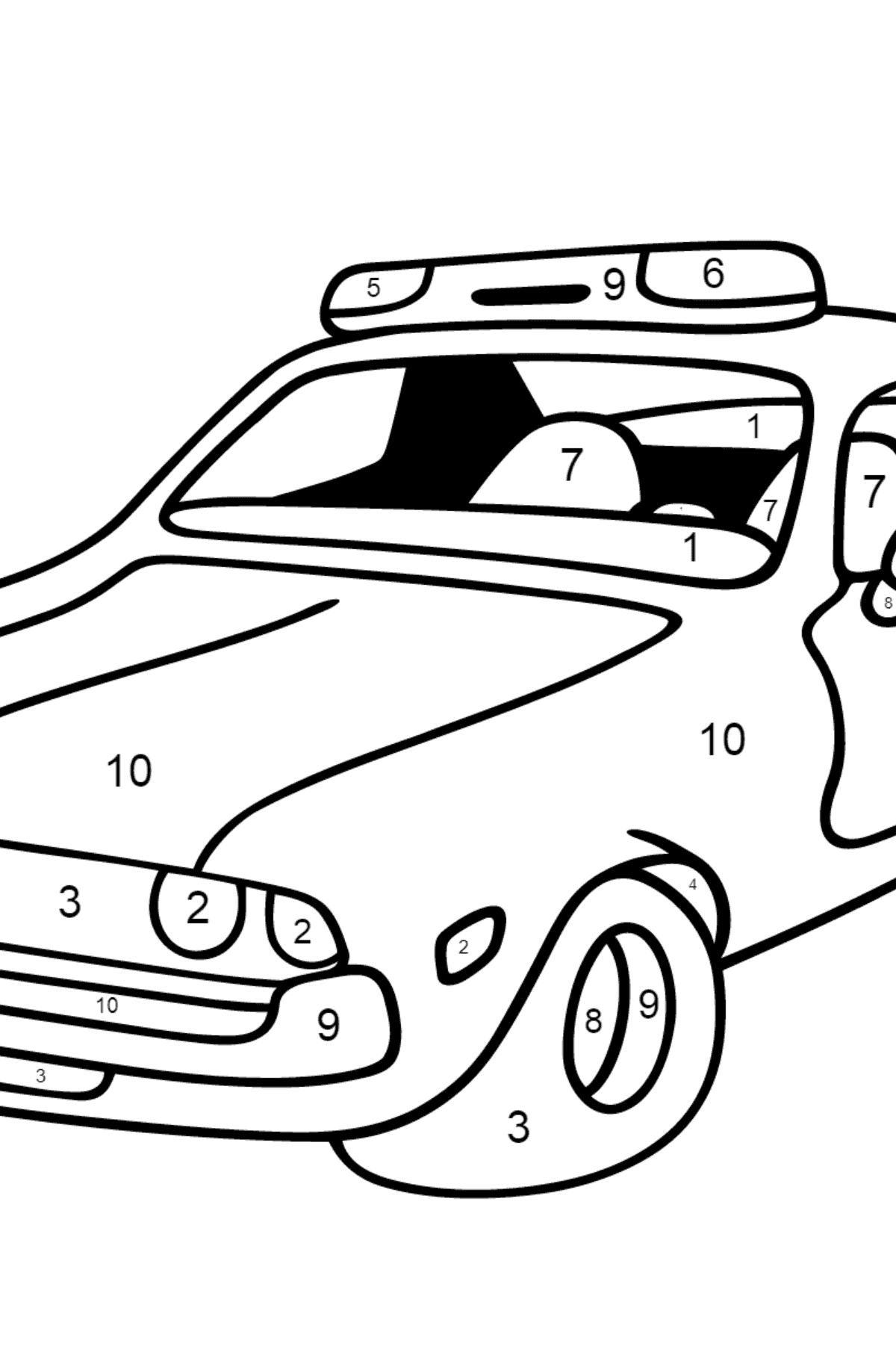 Dibujo de vehãculos de rescate policãa para colorear gratis