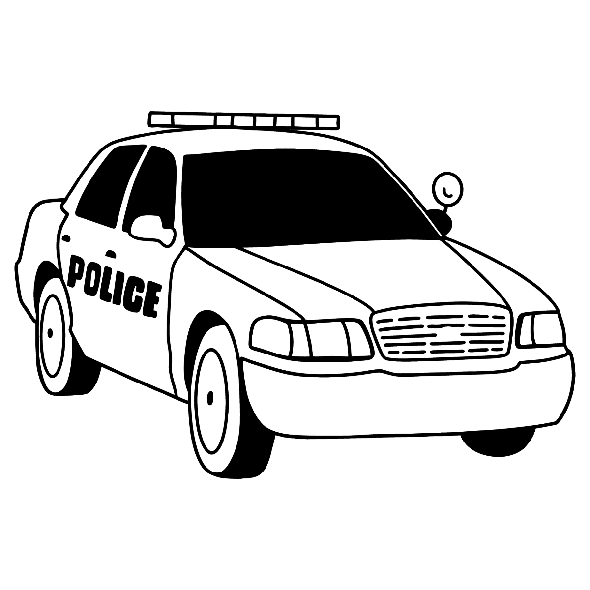 Dibujo de coche de policãa de usa para colorear