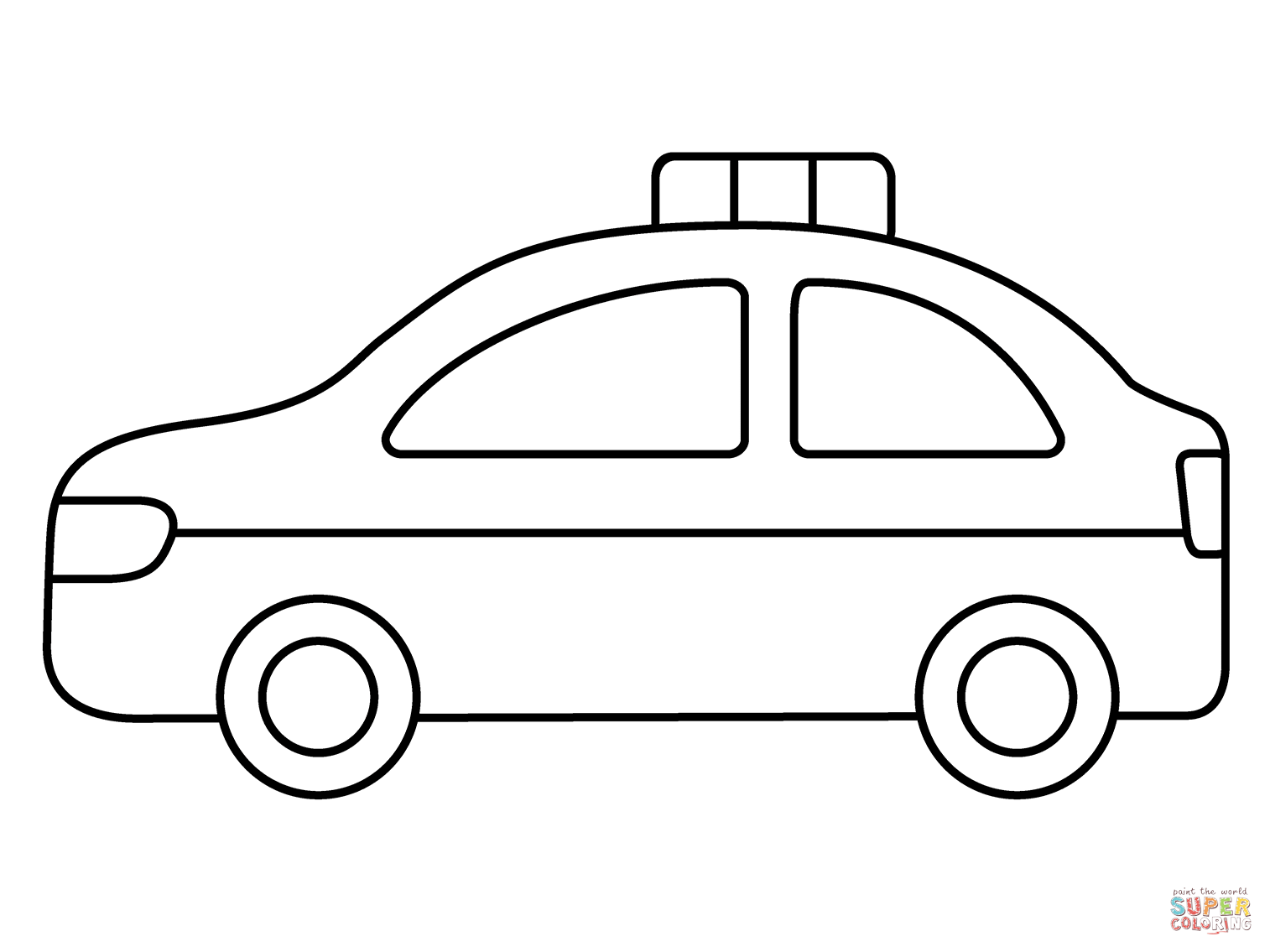 Dibujo de emoji de coche de policãa para colorear dibujos para colorear imprimir gratis