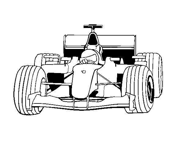 Dibujo de coche de f para colorear