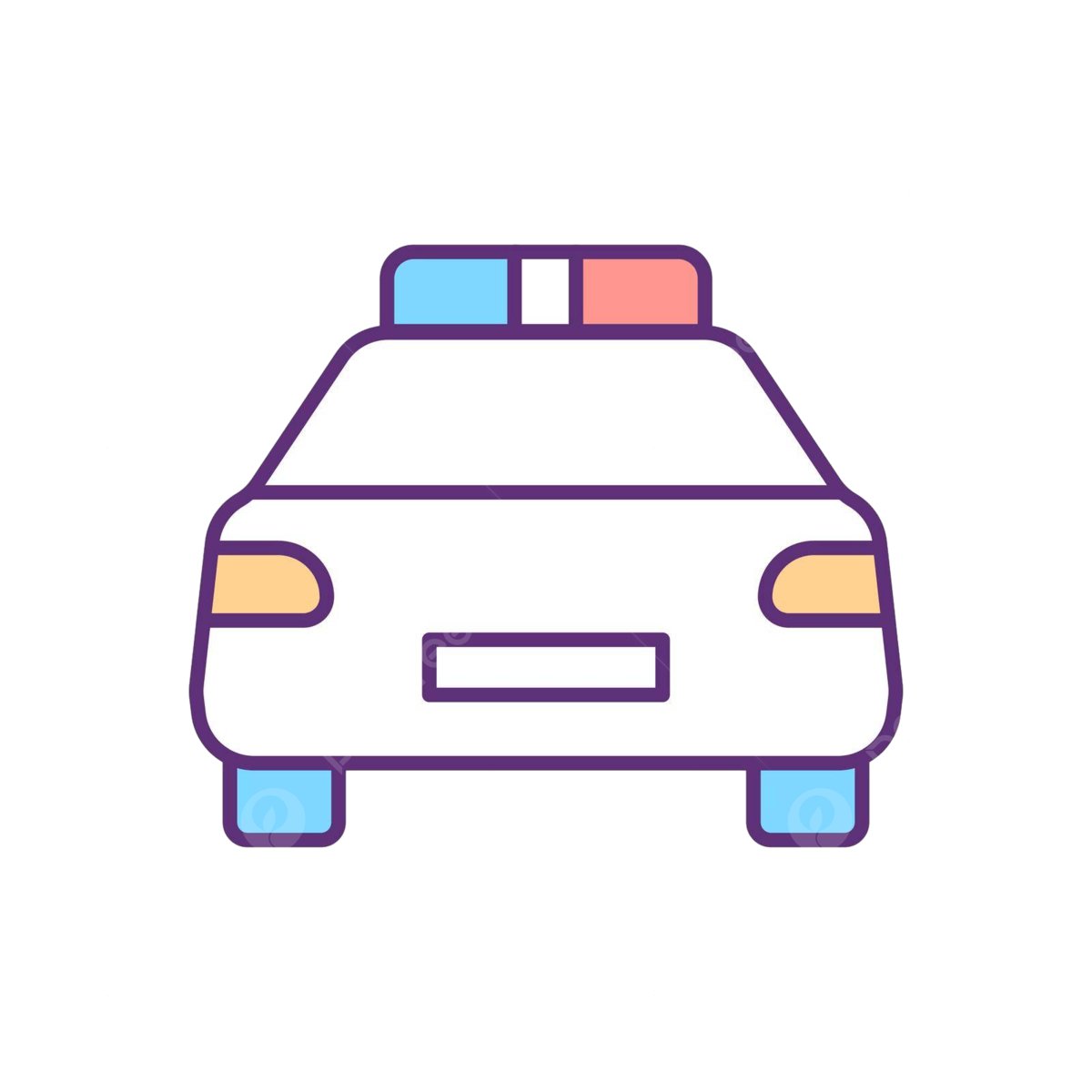 Coche de policãa rgb color icono oficial amenaza lineal vector png oficial lineal amenaza png y vector para dcargar gratis