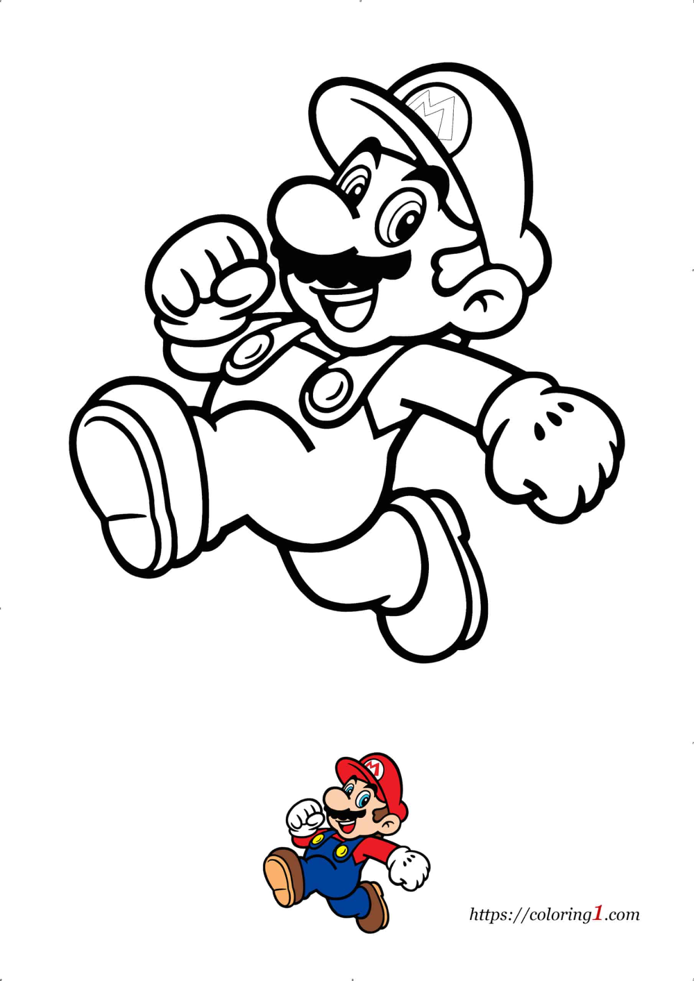 Super mario coloring pages