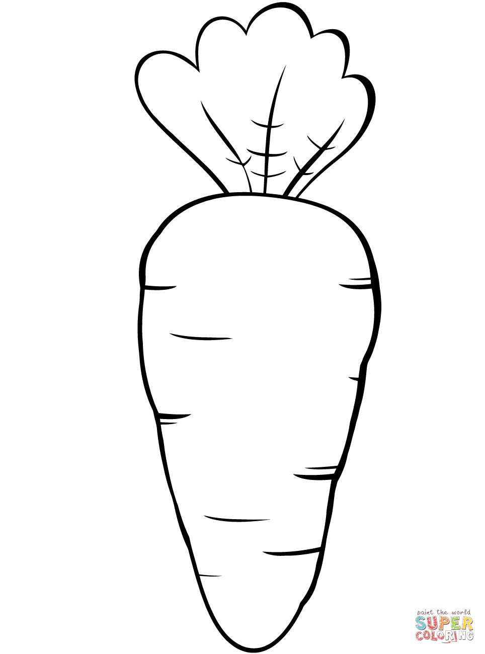 Carrot coloring page free printable coloring pages