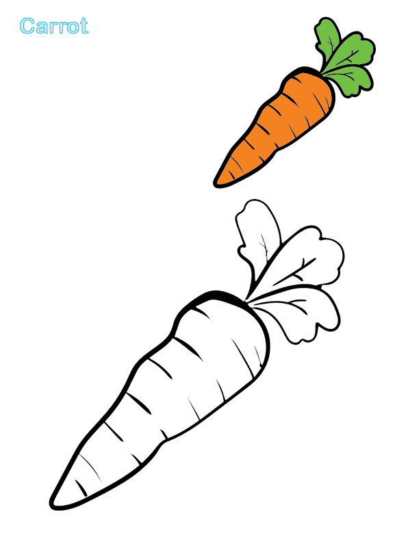 Children activity coloring book vegetables