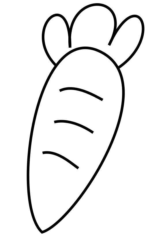 Carrots drawing for coloring page free printable nurieworld