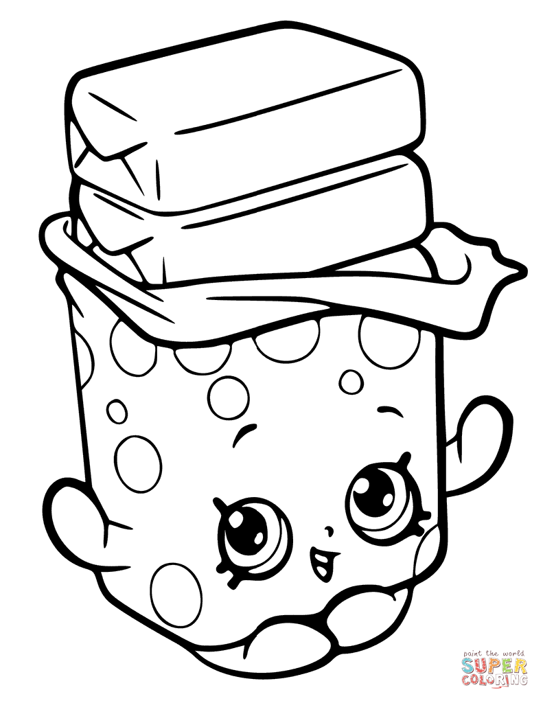 Bobby bubble gum shopkin coloring page free printable coloring pages