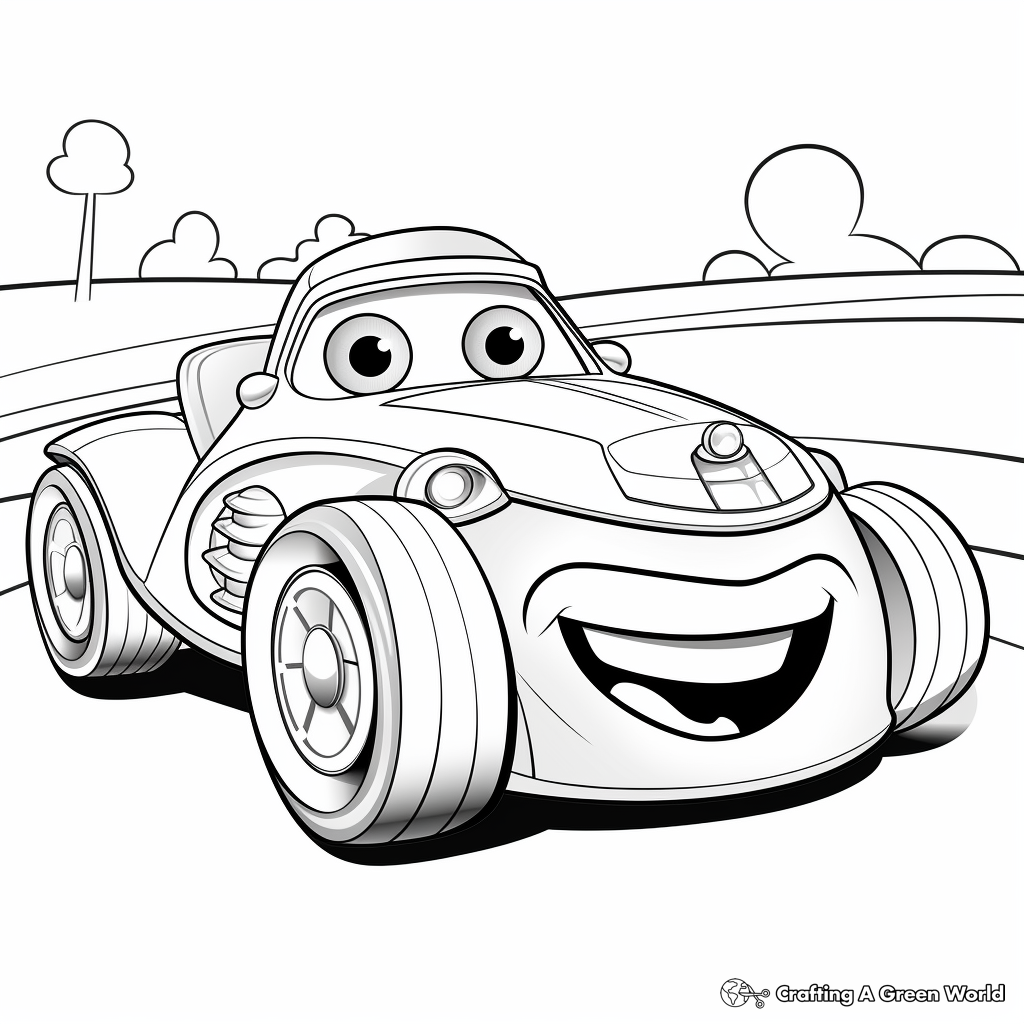 Derby car coloring pages