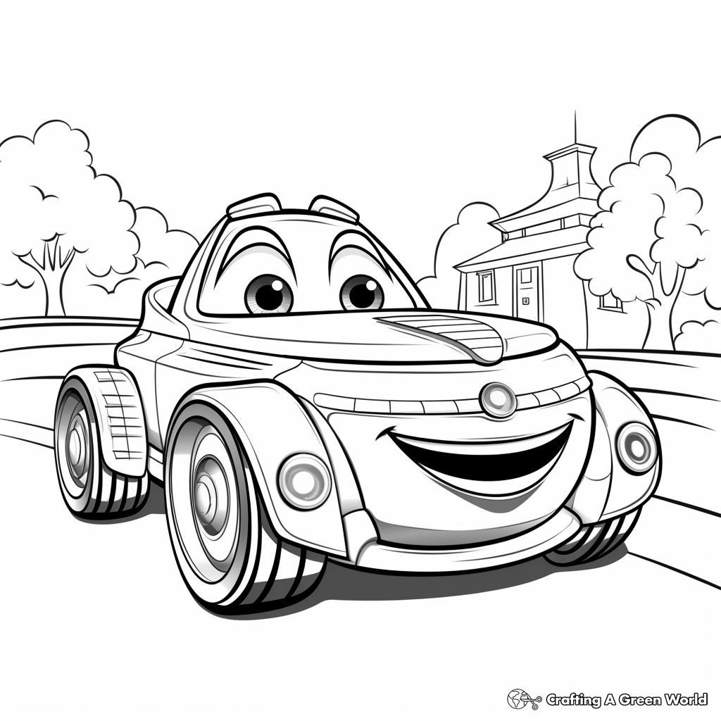 Derby car coloring pages