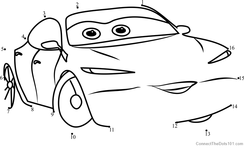 Natalie certain from cars dot to dot printable worksheet