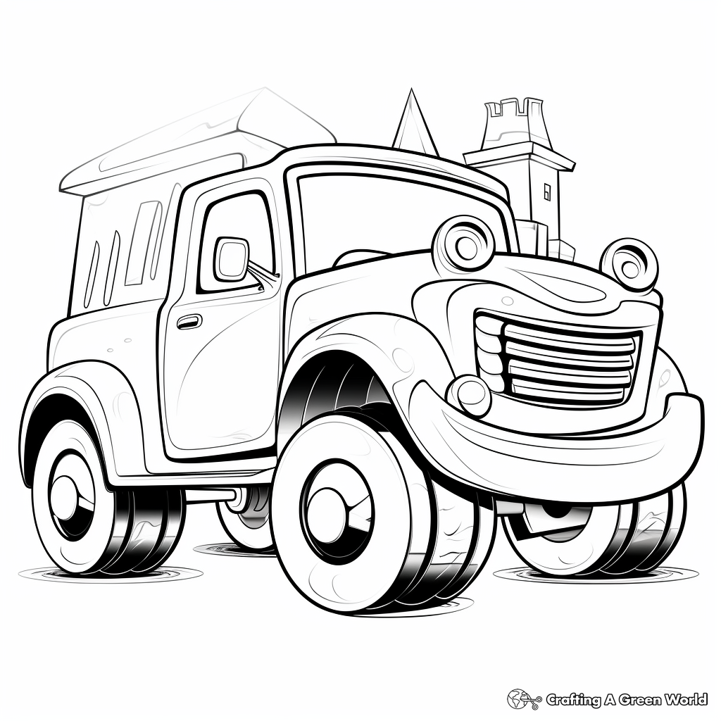 Cars and trucks coloring pages