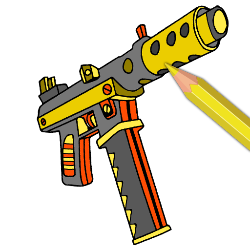 Guns color weapons paint book â apps on