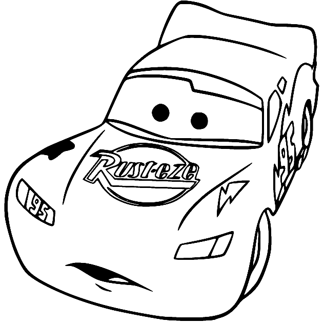 Rust eze mcqueen coloring page