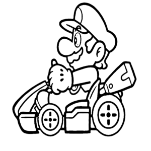 Mario kart coloring pages printable for free download