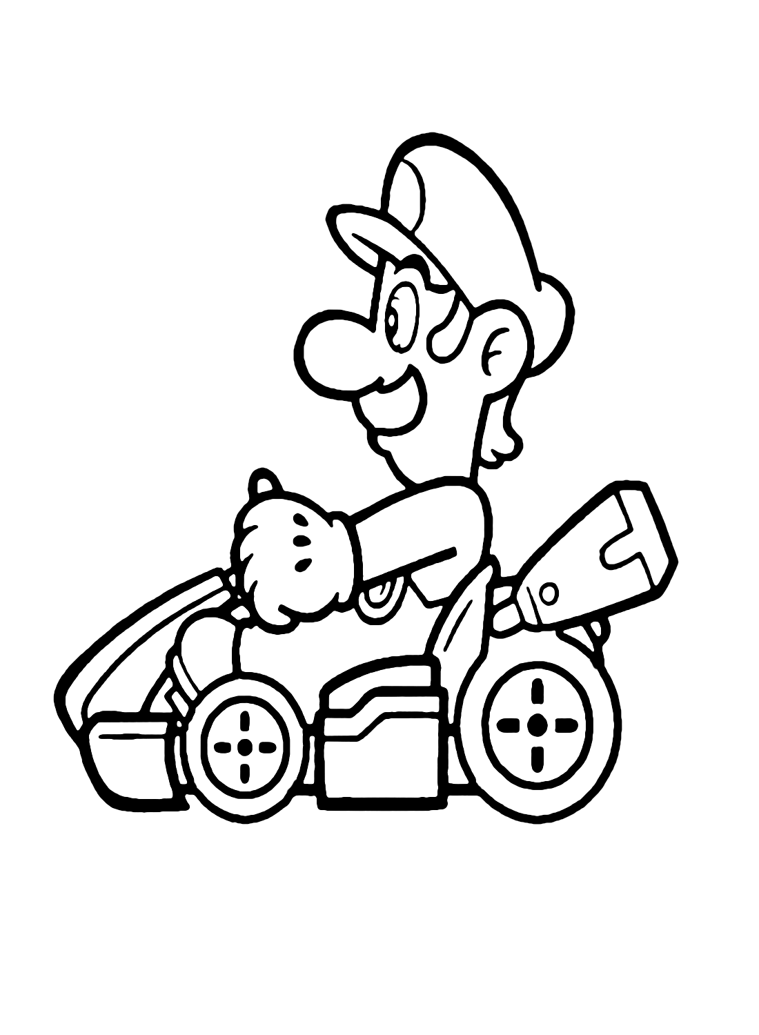 Mario kart coloring pages