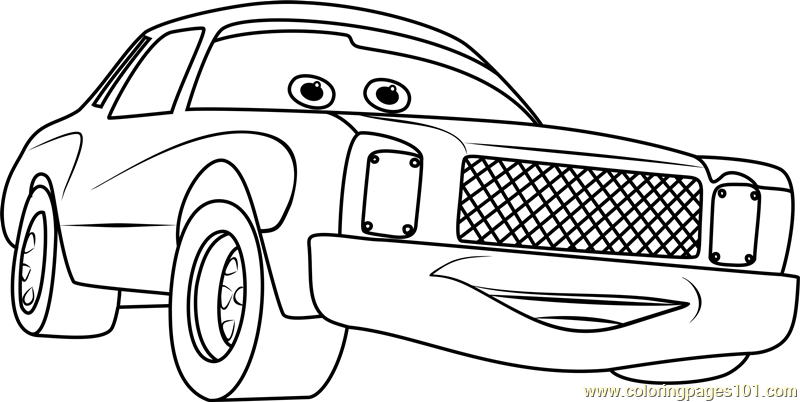 Darrell cartrip from cars coloring page for kids