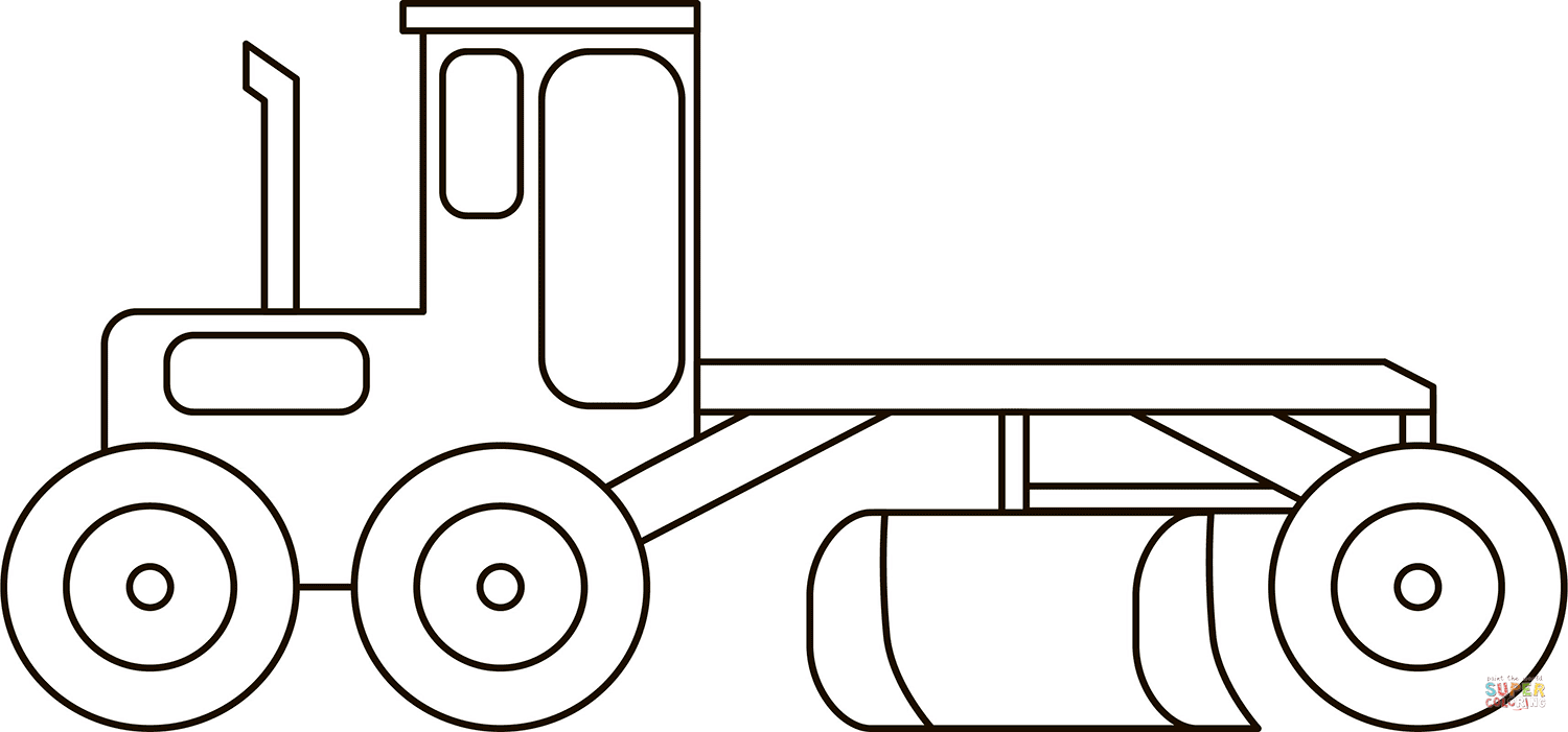 Road grader coloring page free printable coloring pages