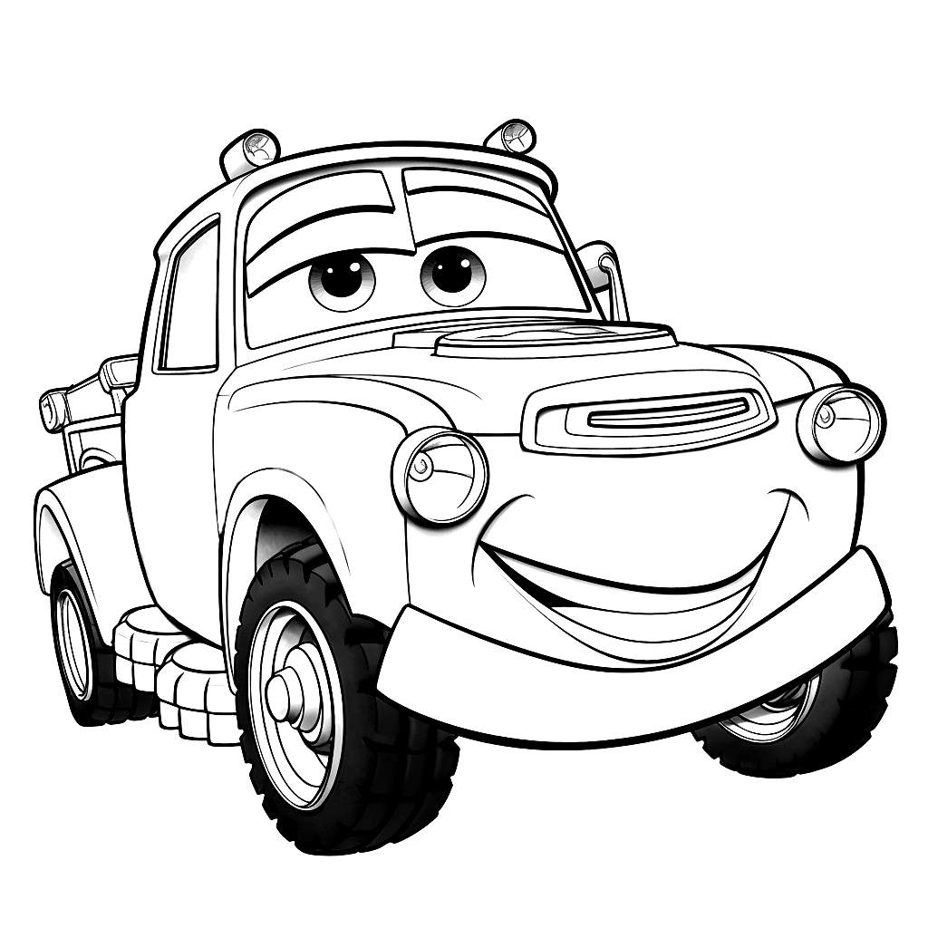 Pixar film auto ausmalbild