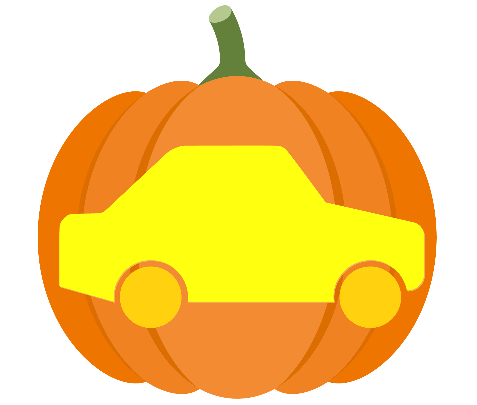 Car side view pumpkin stencil free printable papercraft templates