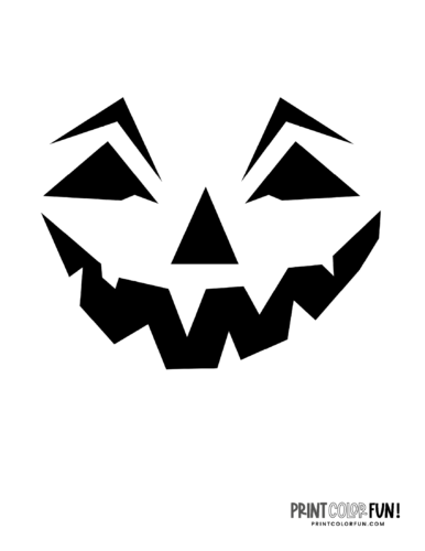 Halloween pumpkin face template stencils for carving jack olanterns the easy way at