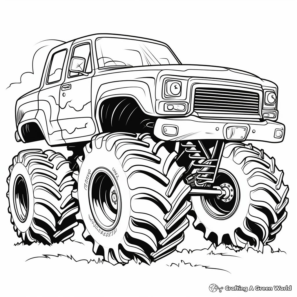 Monster truck coloring pages