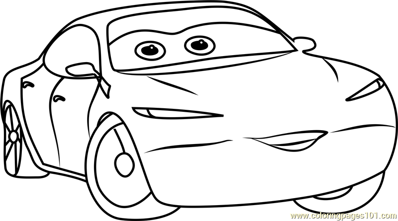 Natalie certain from cars coloring page for kids