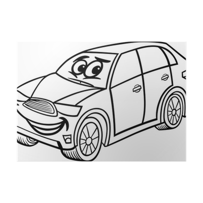 Poster suv car cartoon loring page