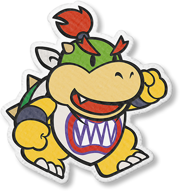 Paper bowser jr villains