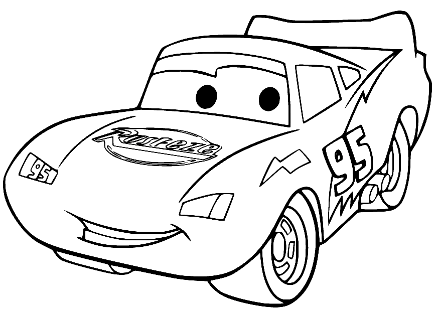 Lightning mcqueen the racer coloring page