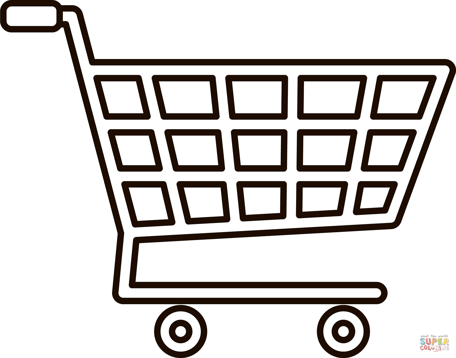 Shopping cart coloring page free printable coloring pages