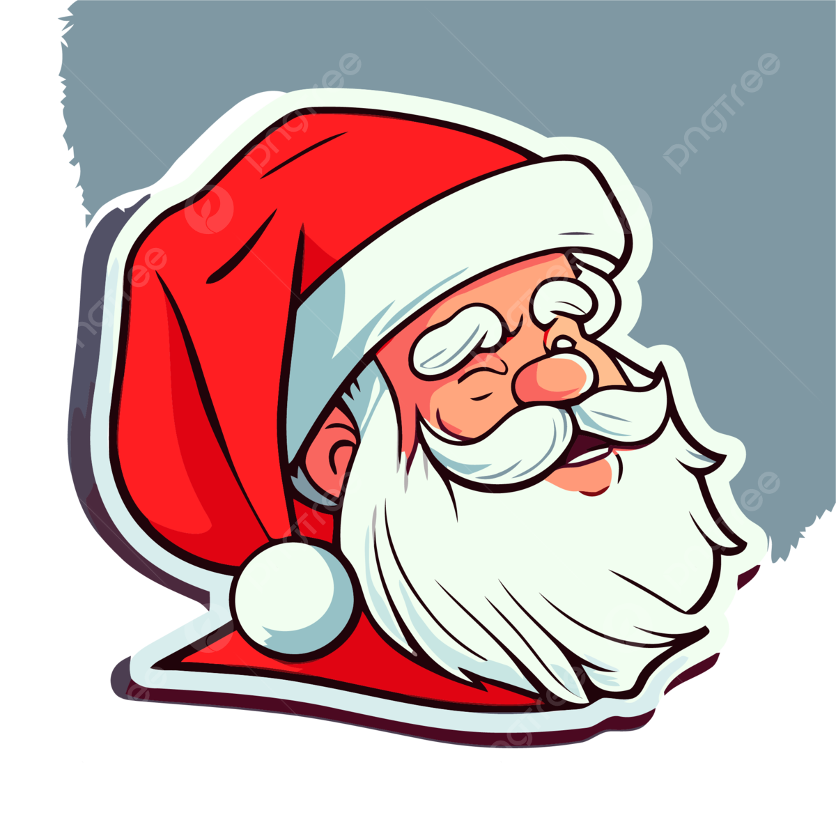 Santa claus face clipart images free download png transparent background