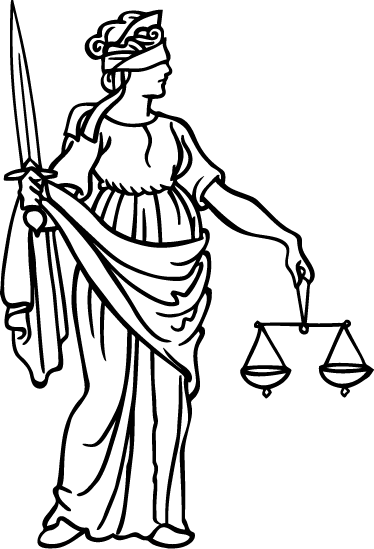 Sticker dessin justice