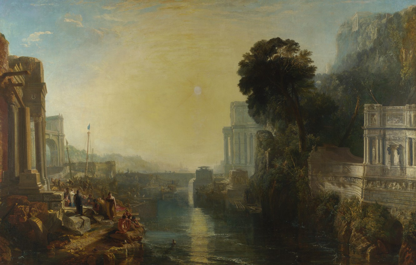 Wallpaper landscape bridge river picture myth william turner dido building carthage images for desktop section ððððððññ