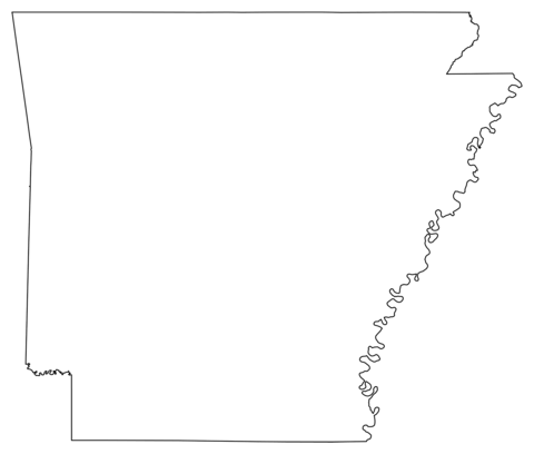 Disegno di mappa muta dellarkansas da colorare disegni da colorare e stampare gratis