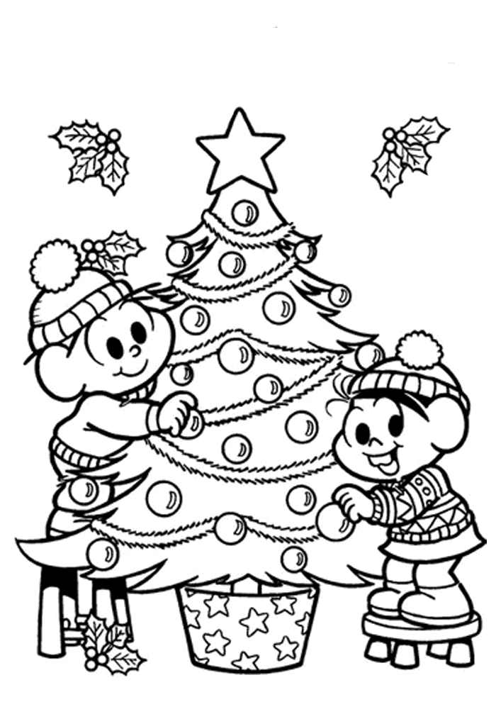 Desenho de ãrvore de natal lindas imagens para colorir e decorar