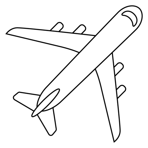 Airplane emoji coloring page free printable coloring pages