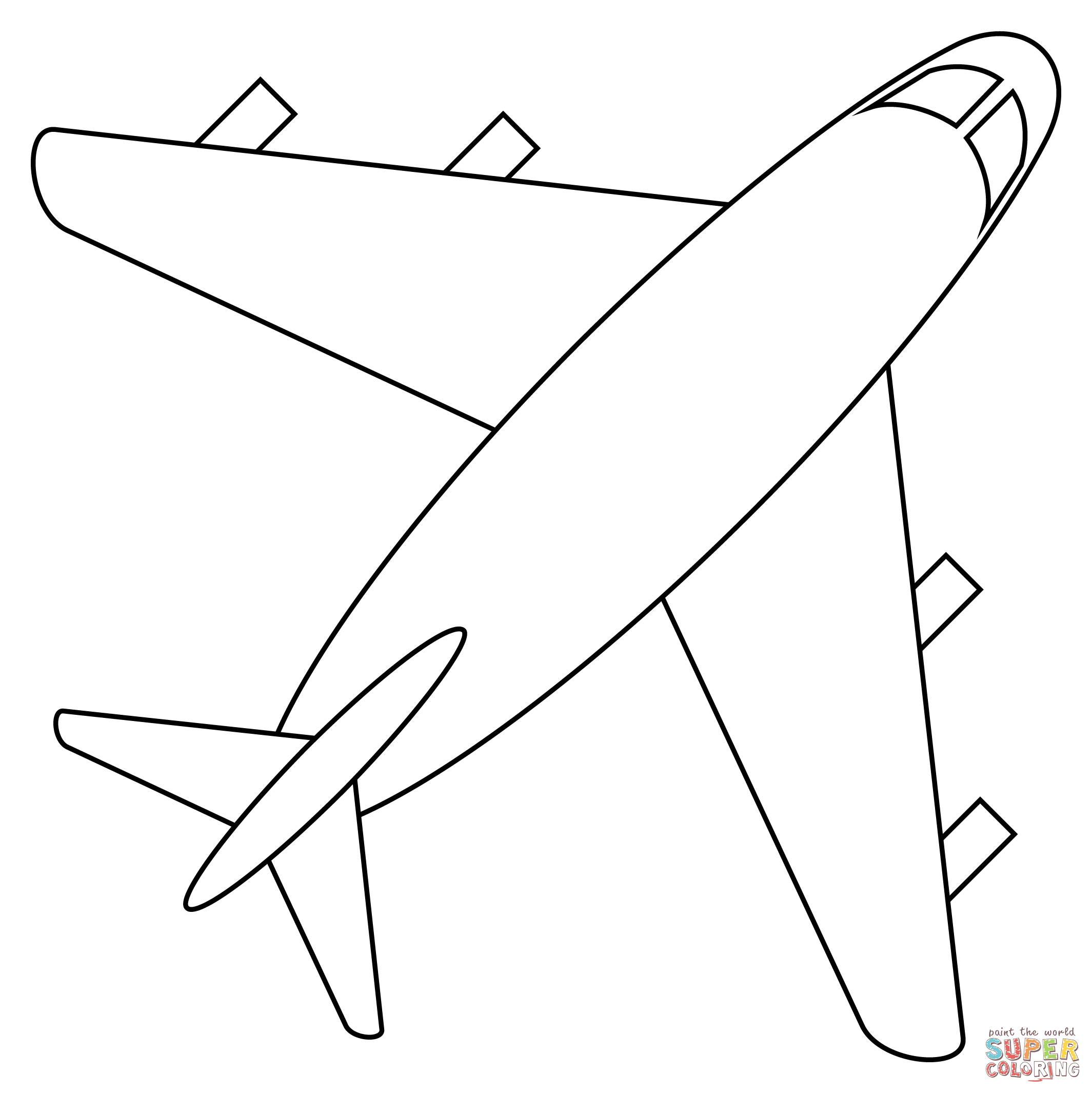 Airplane coloring page free printable coloring pages