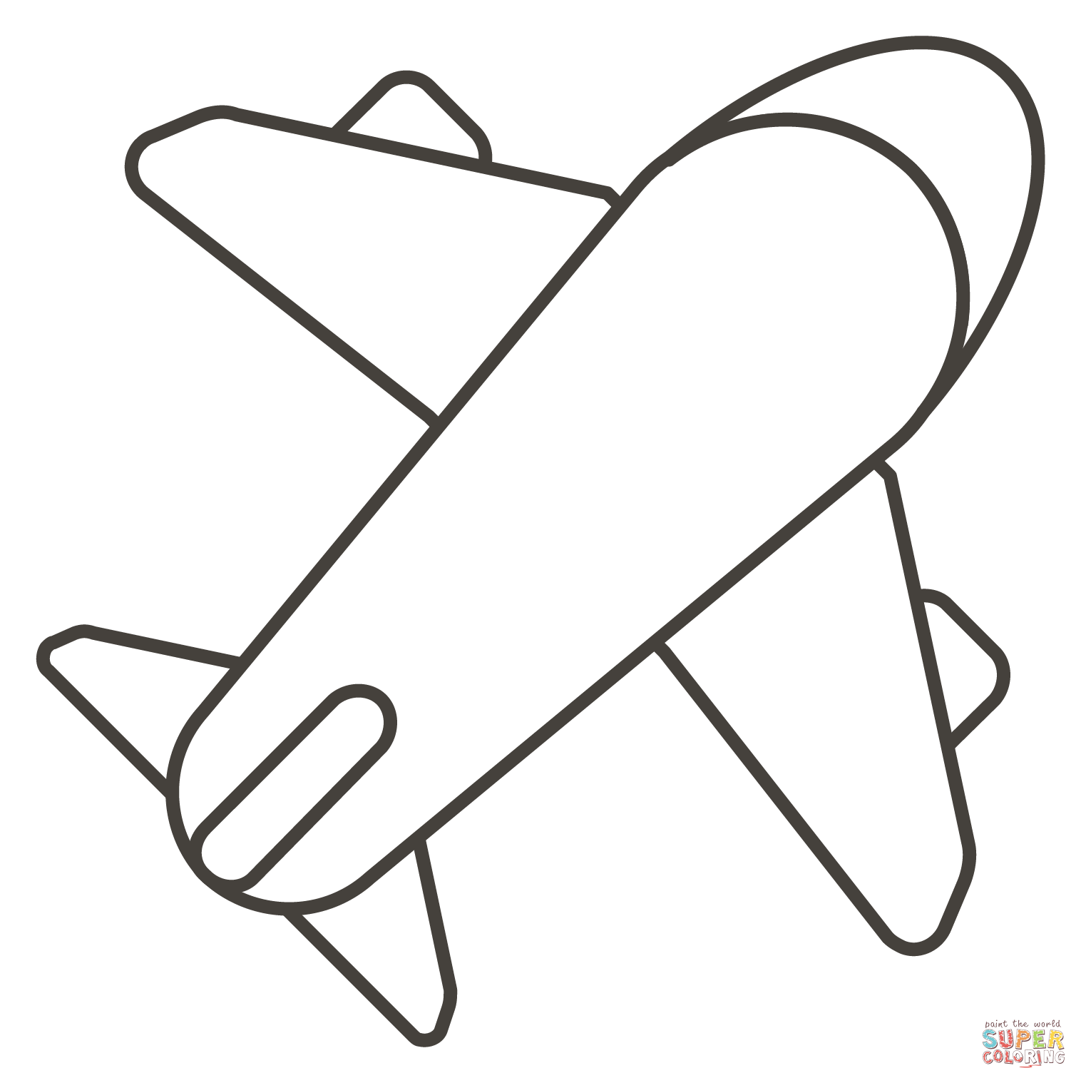 Airplane coloring page free printable coloring pages