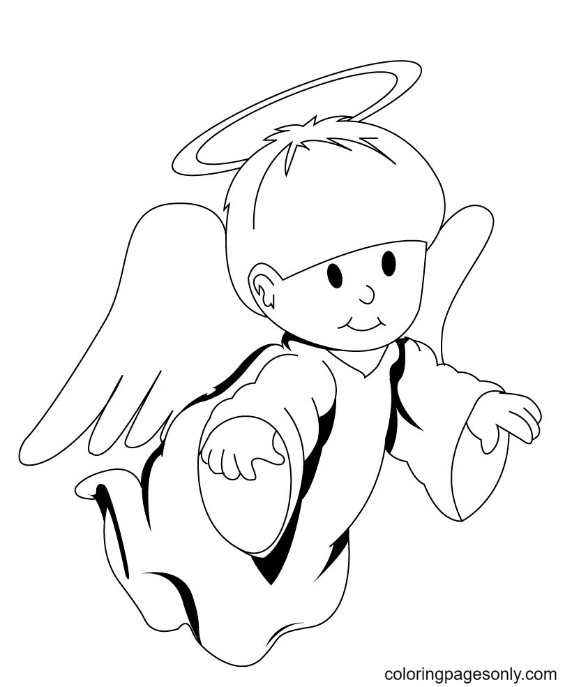 Angel coloring pages printable for free download