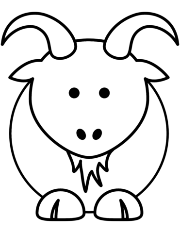 Cartoon goat coloring page free printable coloring pages