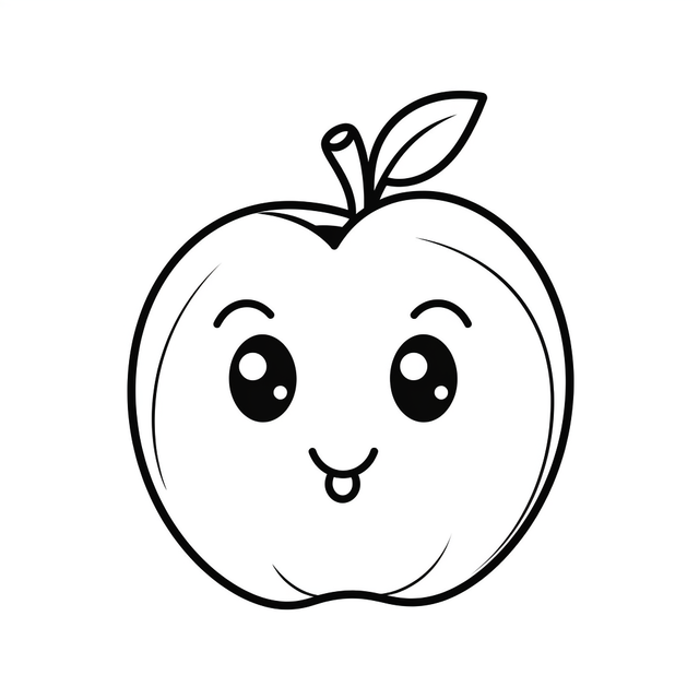 Easy apple outline png transparent images free download vector files