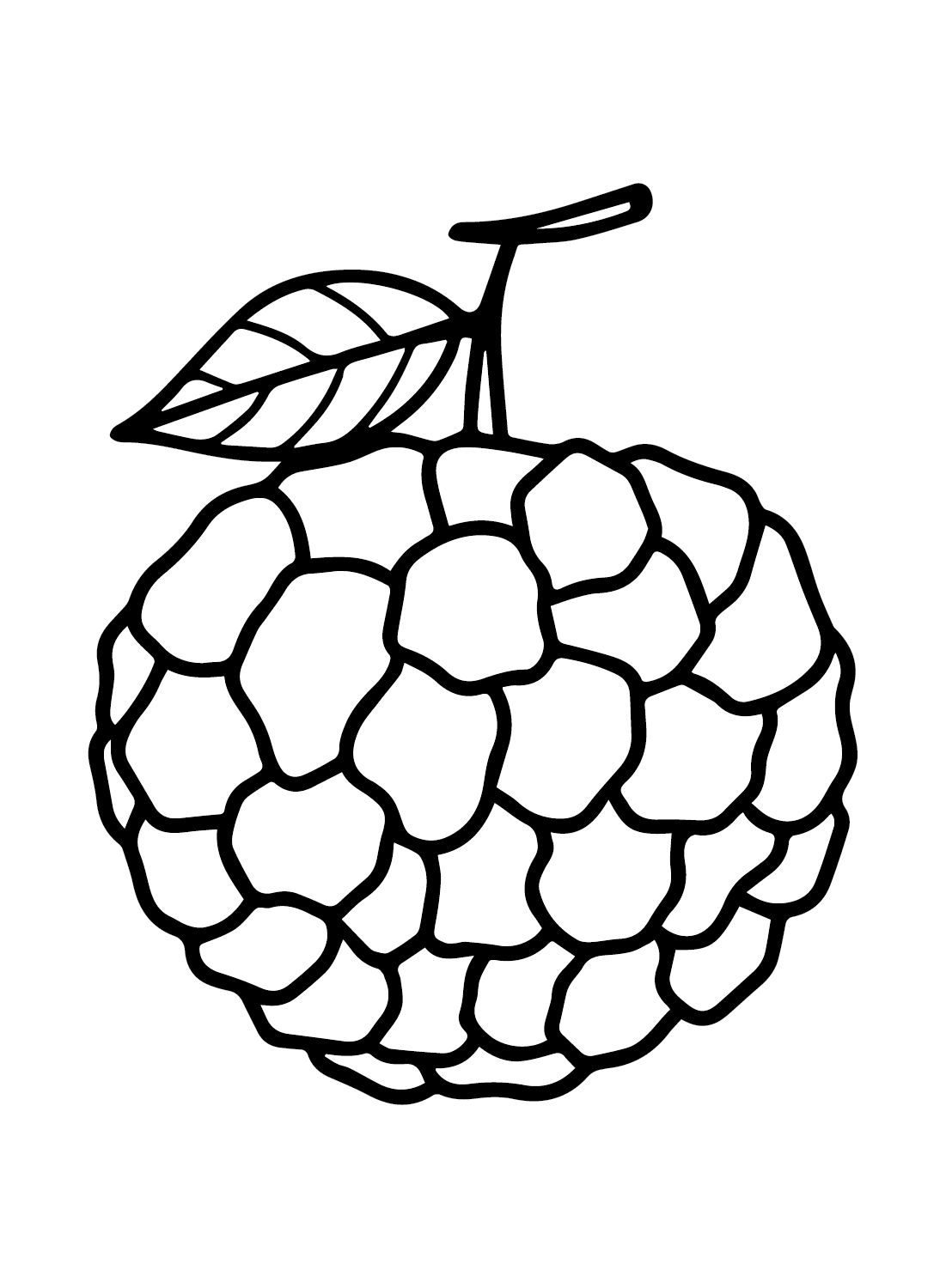 Custard apple coloring pages printable for free download