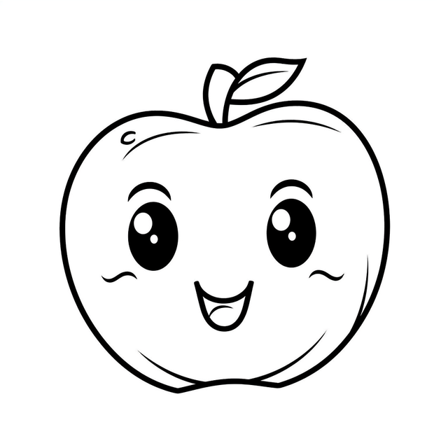 Cute apple coloring page with a few eyes and other teeth outline sketch drawing vector apple drawing wing drawing eyes drawing png and vector with transparent background for free download