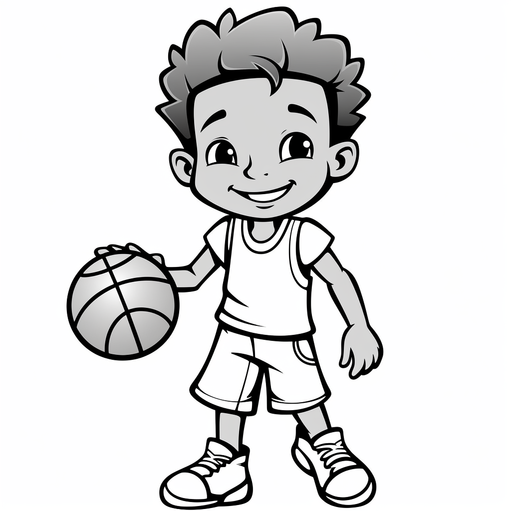 Basketball player coloring pages basketball player coloring pages free little boy basketball player printable