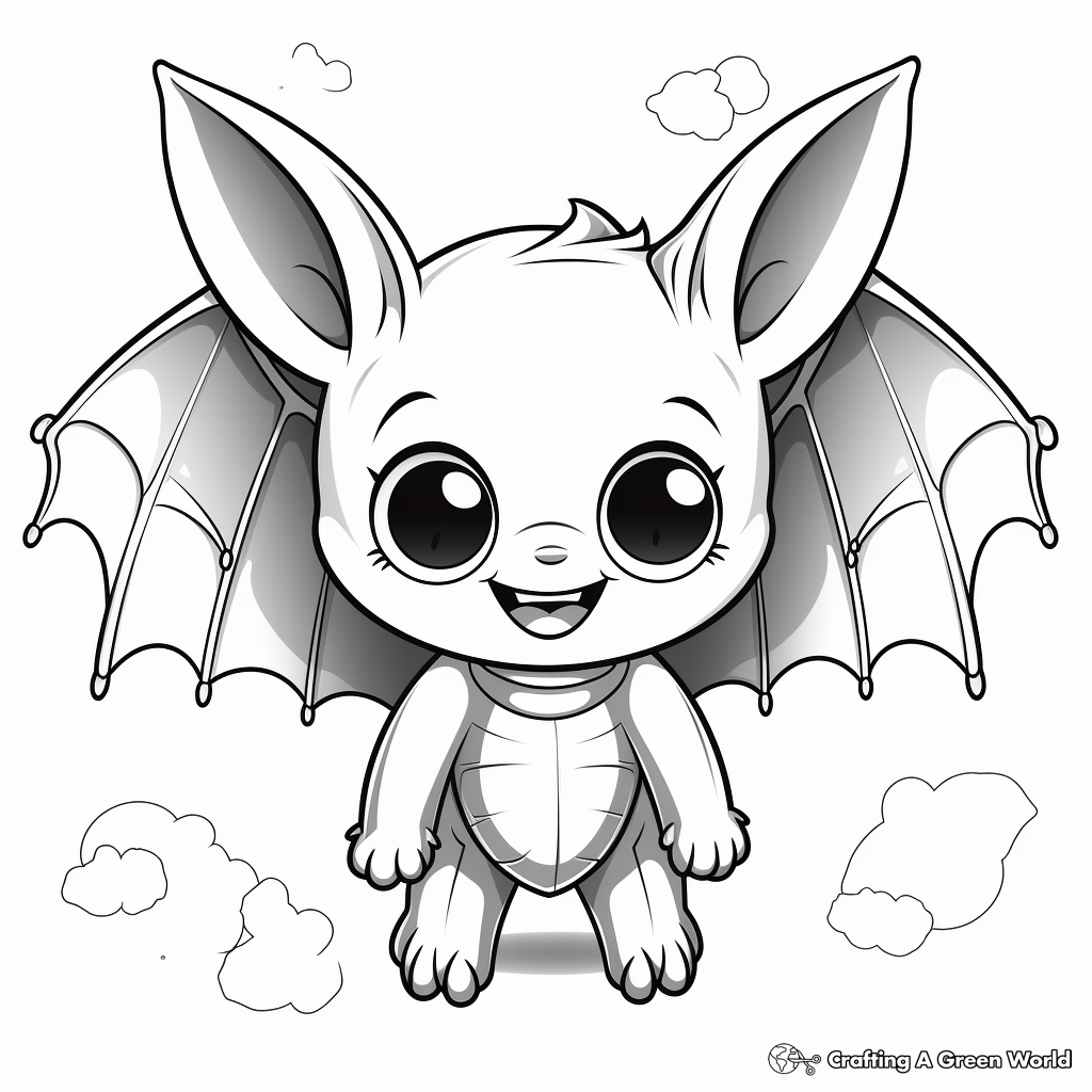 Bat wings coloring pages