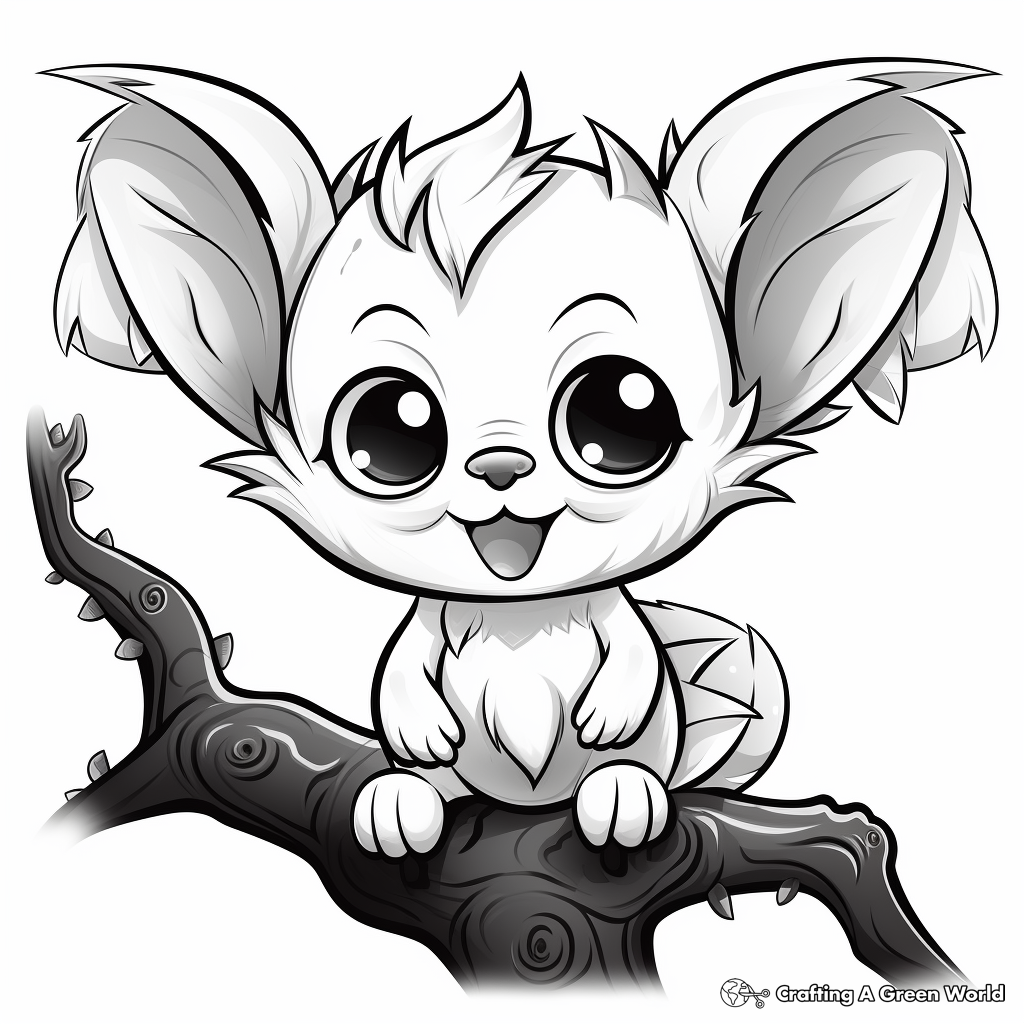 Baby bat coloring pages