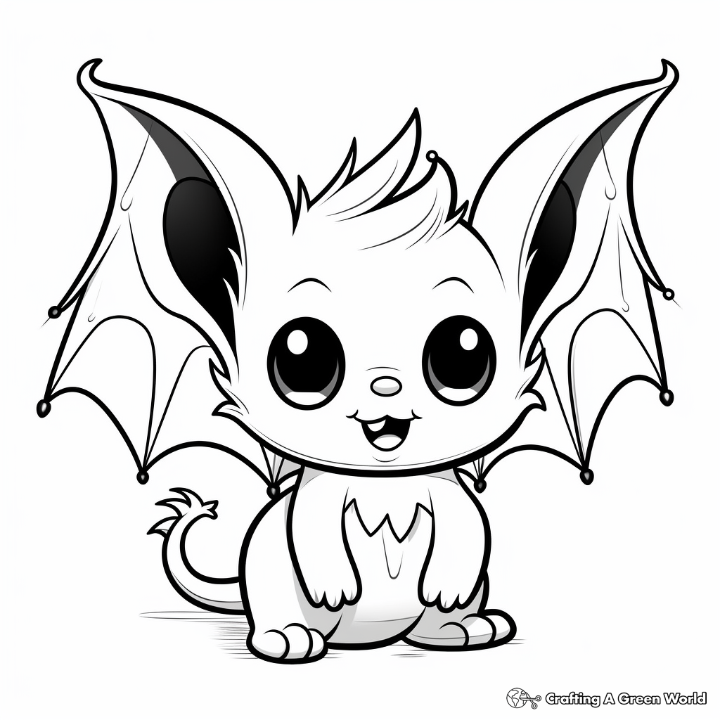 Baby bat coloring pages